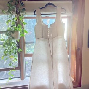 Mango Linen Maxi Dress Size 8